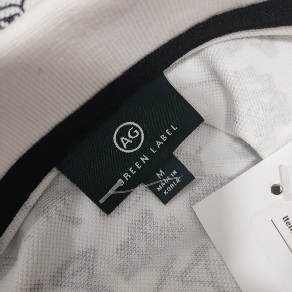 AG Adriano Goldschmied Bryce S/S Polo Bold Golf Print Medium white black - Picture 6 of 7